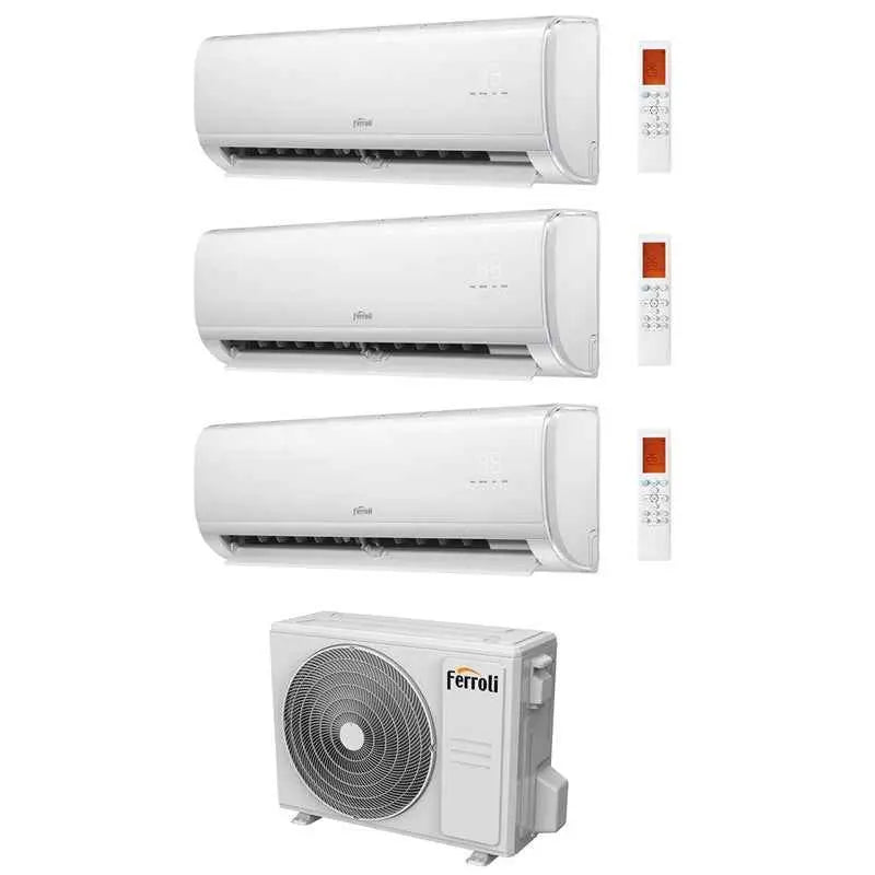 KIT CONDIZIONATORE FERROLI TRIAL SPLIT GIADA M 9000+9000+12000 BTU WIFI INVERTER ESTERNA 21-3 A++
