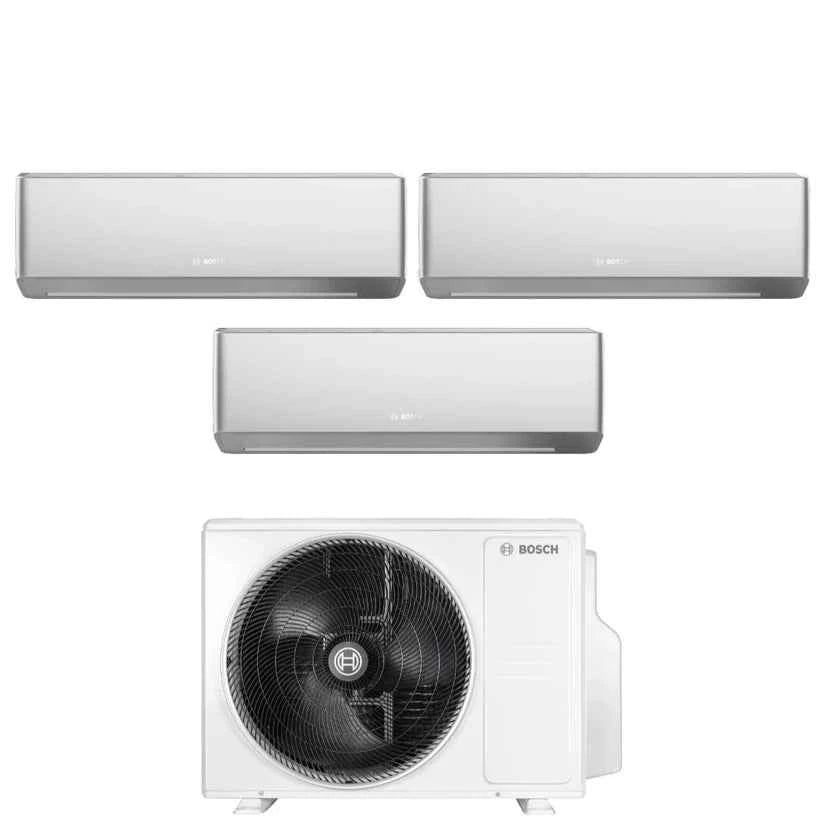 Climatizzatore Condizionatore Bosch CLIMATE 7000i SILVER Trial Split 7000+12000+18000 Btu 5000M 79/3 E R-32 Wi-Fi Integrato