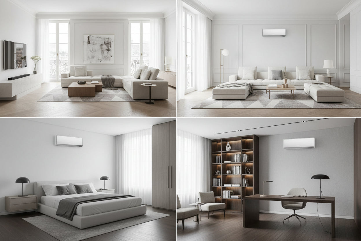 Climatizzatore Condizionatore Bosch CLIMATE 7000i SILVER Trial Split 7000+7000+12000 Btu 5000M 62/3 E R-32 Wi-Fi Integrato